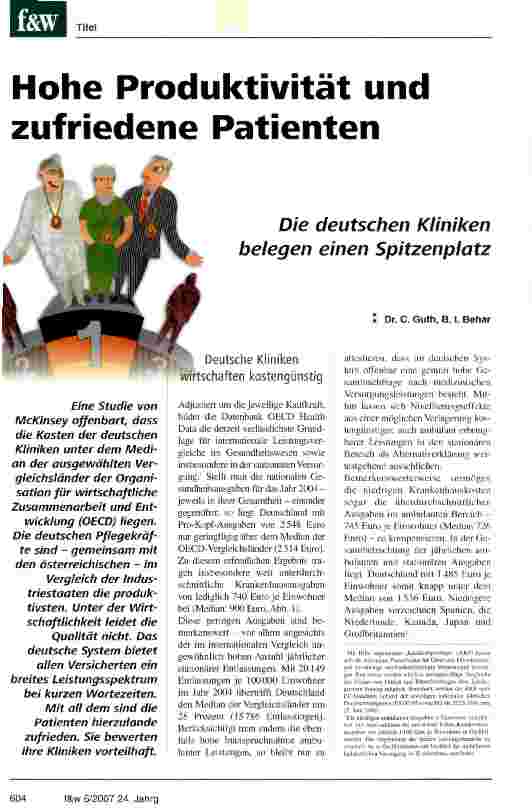 Vorschauseite 1: Hohe Produktivität und zufriedene Patienten
