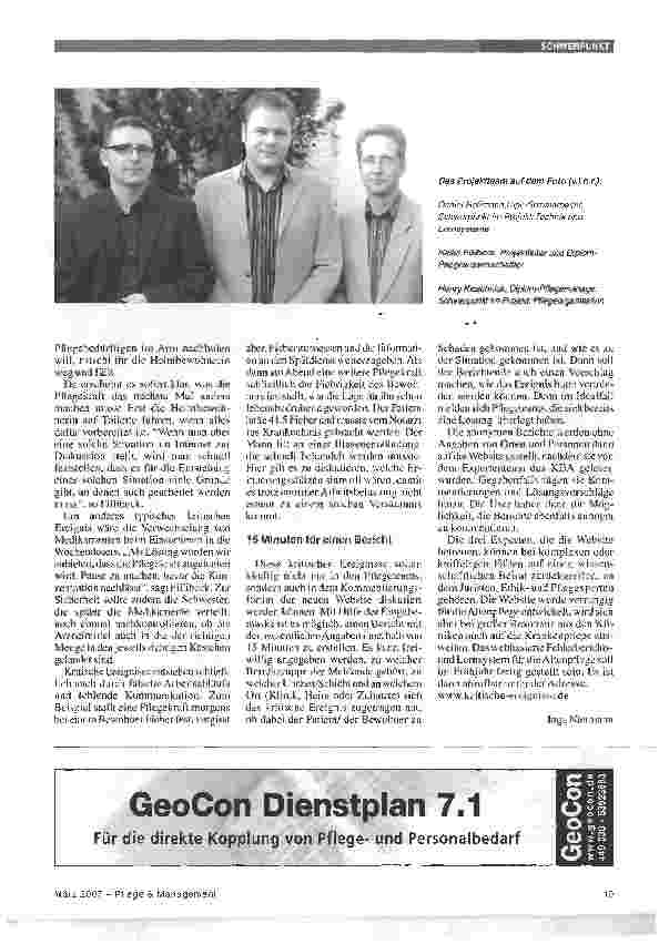 Vorschauseite 4: Neues Internetforum bricht Tabus in der Pflege