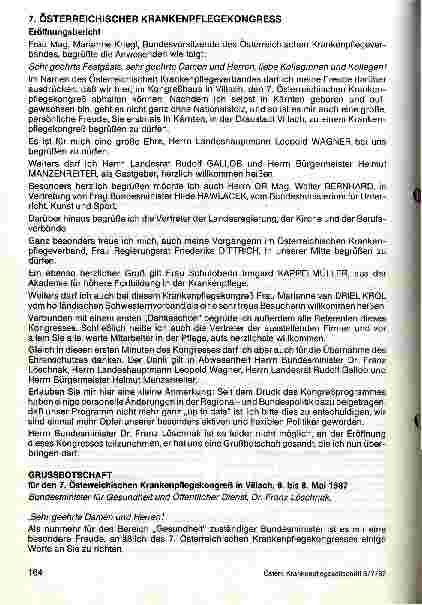 Vorschauseite 1: 7. Österreichischer Krankenpflegekongress Eröffnungsbericht