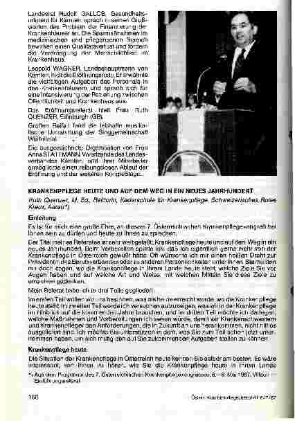 Vorschauseite 3: 7. Österreichischer Krankenpflegekongress Eröffnungsbericht