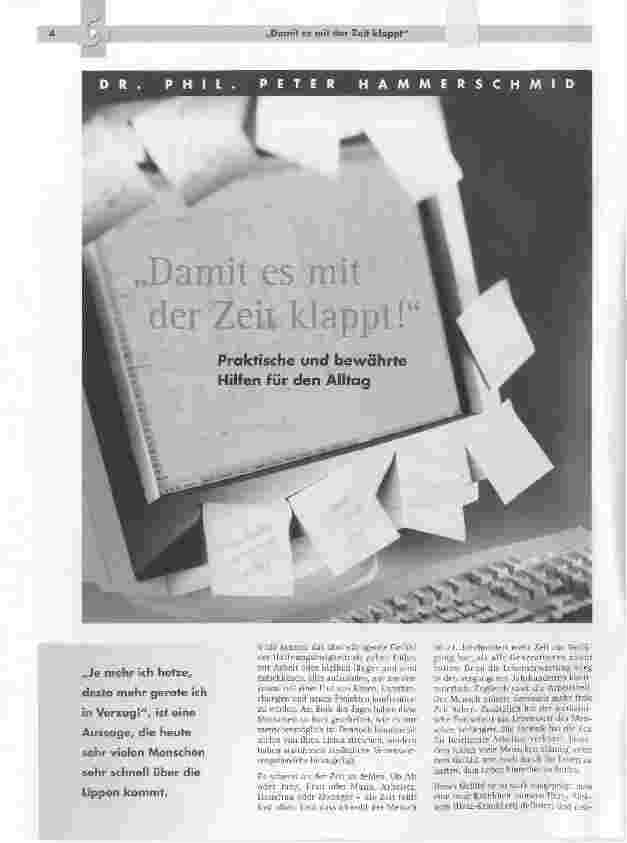 Vorschauseite 1: Damit es mit der Zeit klappt!