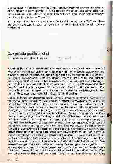 Vorschauseite 1: Das geistig gestörte Kind