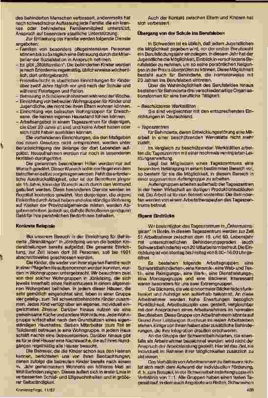 Vorschauseite 2: Praktische Umsetzung des Fürsorgegesetzes vom 1.6.1986 (Omsorgslagen) in Schweden /// Bericht einer Studienfahrt
