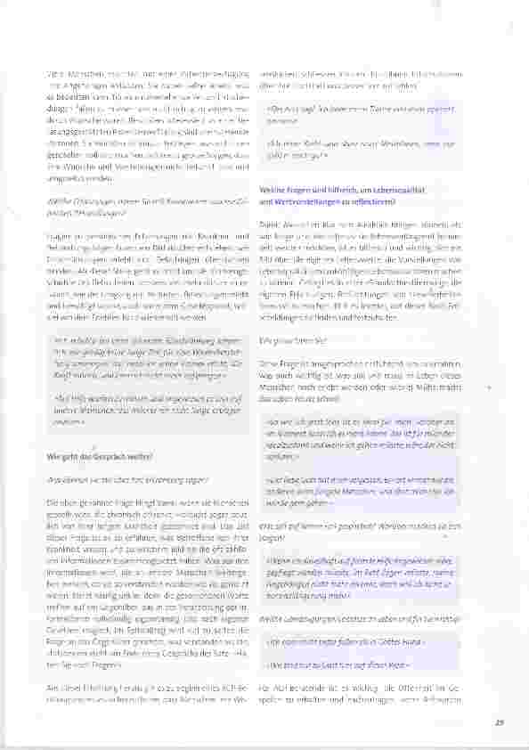 Vorschauseite 3: Advance Care Planning eine Patientenverfügung «plus» mit dem Schwerpunkt Beratung