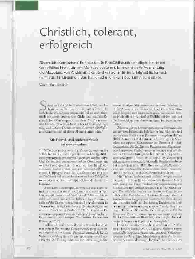 Vorschauseite 1: Christlich, tolerant, erfolgreich