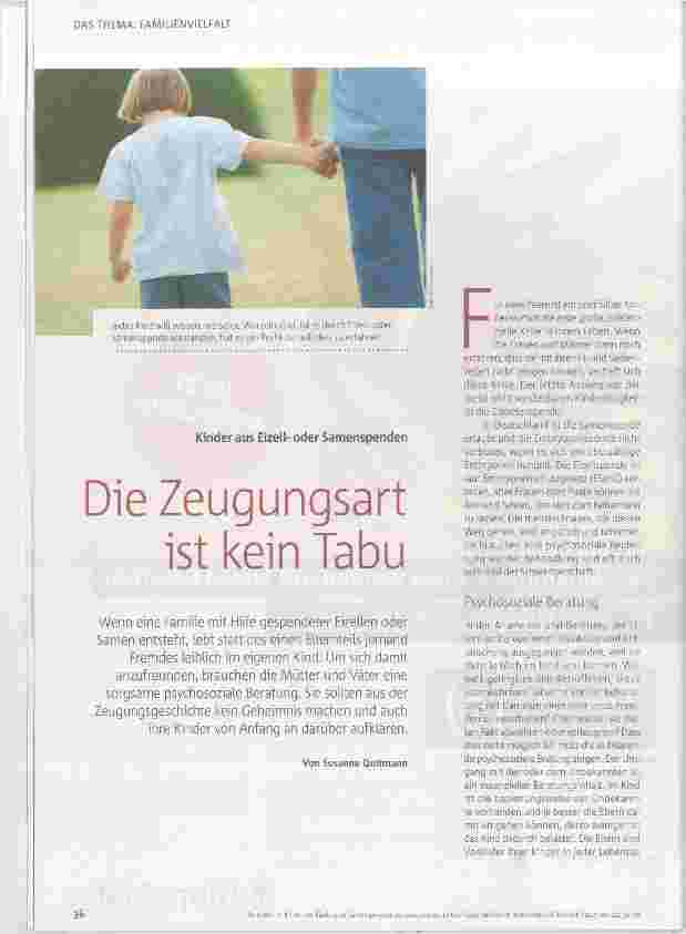 Vorschauseite 1: Die Zeugungsart ist kein Tabu