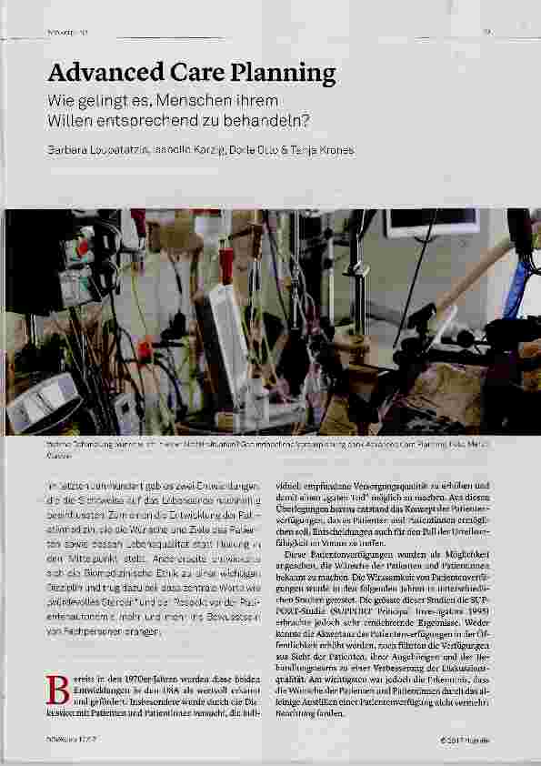 Vorschauseite 1: Wie gelingt es, Menschen ihrem Willen entsprechend zu behandeln?