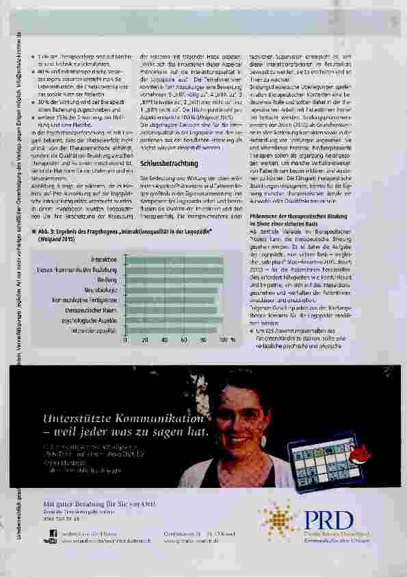 Vorschauseite 4: Interaktionsqualität in der Logopädie „Logopädischer Erfolg wird durch die Interaktionsqualität und die Beziehungsebene zum Patienten bestimmt