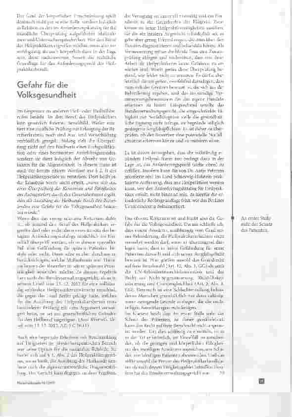 Vorschauseite 5: Wie viel Handicap ist erlaubt? Heilpraktiker trotz Behinderung
