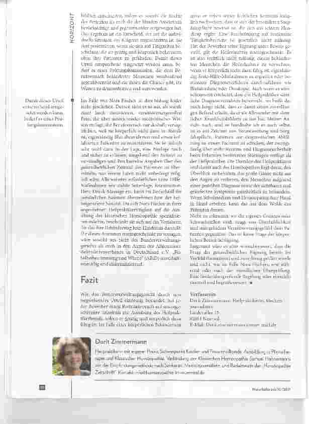 Vorschauseite 6: Wie viel Handicap ist erlaubt? Heilpraktiker trotz Behinderung