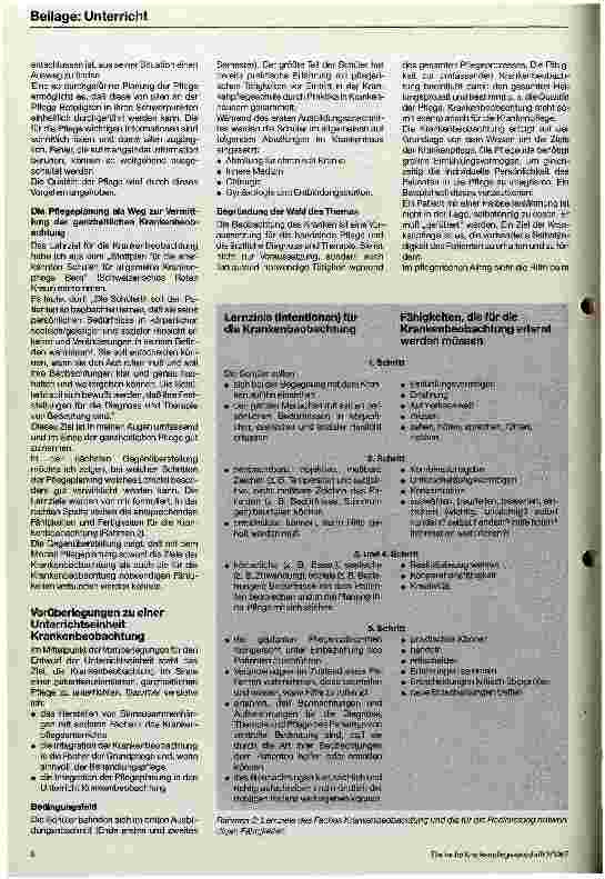 Vorschauseite 5: Eine Betrachtung aus der Sicht der Patientorientierten, ganzheitlichen Krankenpflege mit Hilfen für die Planung und Durchführung des Unterrichts
