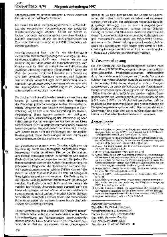 Vorschauseite 4: Leistungsstrukturveränderungen - Nullrunde oder Budgeterhöhung?
