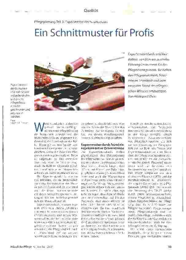 Vorschauseite 1: Ein Schnittmuster für Profis