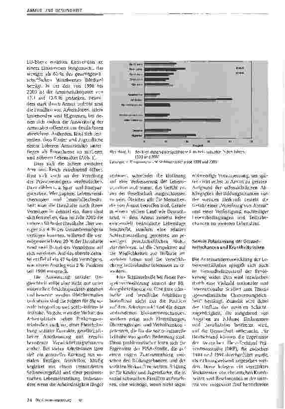 Vorschauseite 2: Soziale Ungleichheit der Gesundheitschancen und Krankheitsrisiken