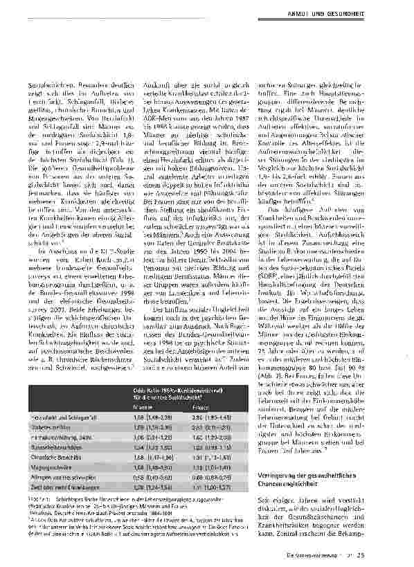 Vorschauseite 3: Soziale Ungleichheit der Gesundheitschancen und Krankheitsrisiken