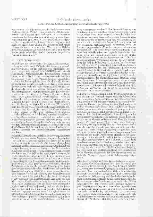Vorschauseite 3: Der neue Behinderungsbegriff des Bundesteilhabegesetzes (§ 2 Abs. 1 SGB K) - Teil 1