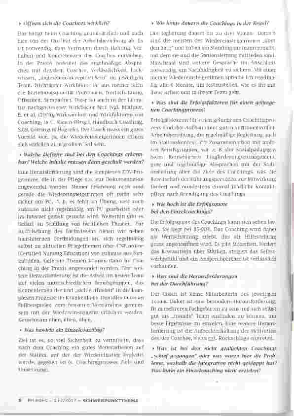 Vorschauseite 3: COACHING FÜR WIEDEREINSTEIGER
