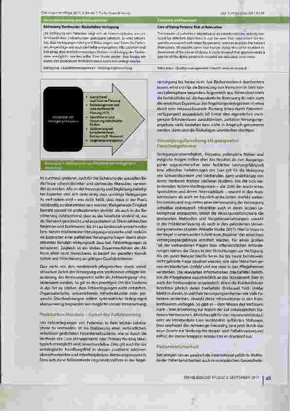 Vorschauseite 2: Betreuung Sterbender: Risikofaktor Verlegung