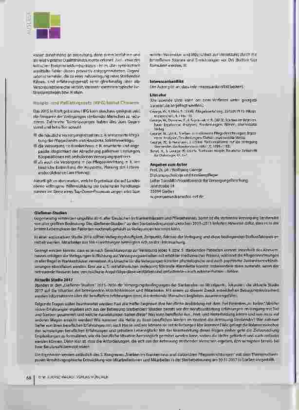 Vorschauseite 3: Betreuung Sterbender: Risikofaktor Verlegung
