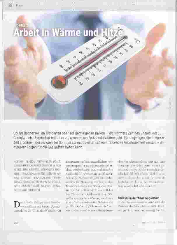 Vorschauseite 1: Arbeit in Wärme und Hitze