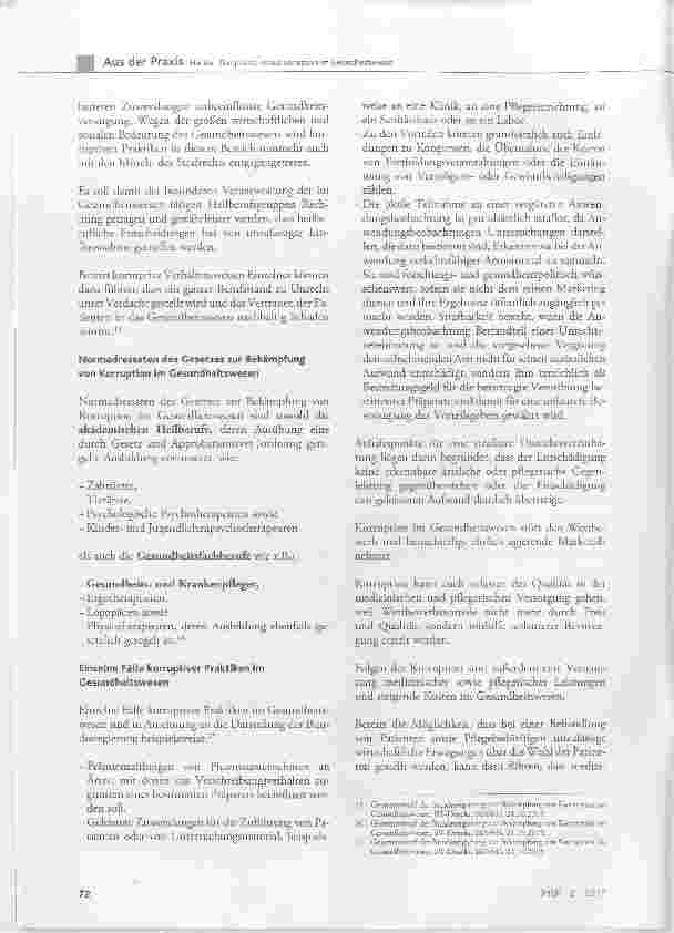 Vorschauseite 3: Compliance versus Korruption im Gesundheitswesen
