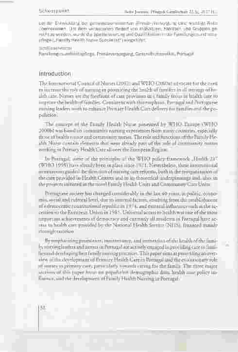 Vorschauseite 2: Familiengesundheitspflege Entwicklung und Implementation in der Primärversorgung in Portugal