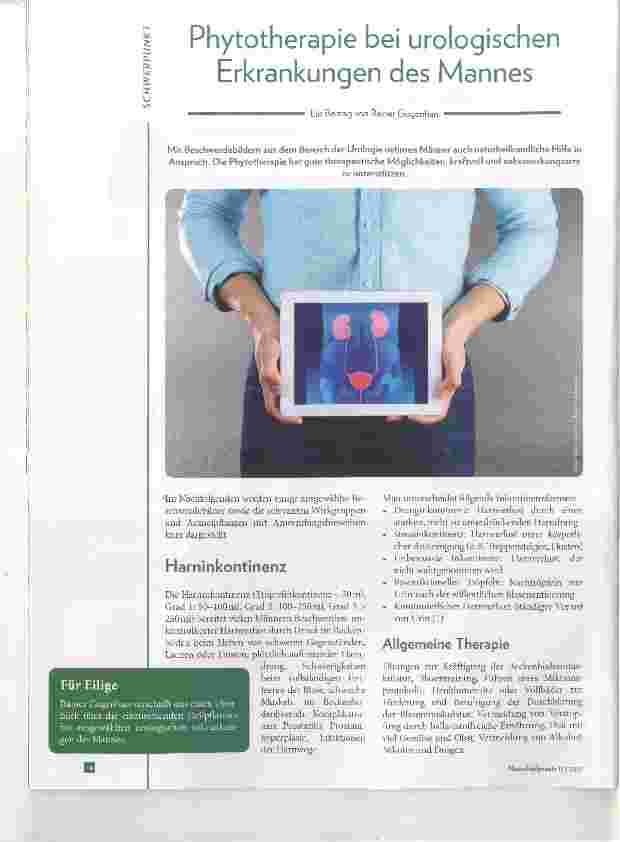 Vorschauseite 1: Phytotherapie bei urologischen Erkrankungen des Mannes