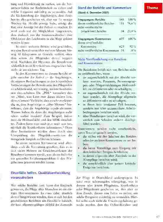 Vorschauseite 3: Aus kritischen Ereignissen lernen -ein Online-Berichtsund Lernsystem für die Altenpflege