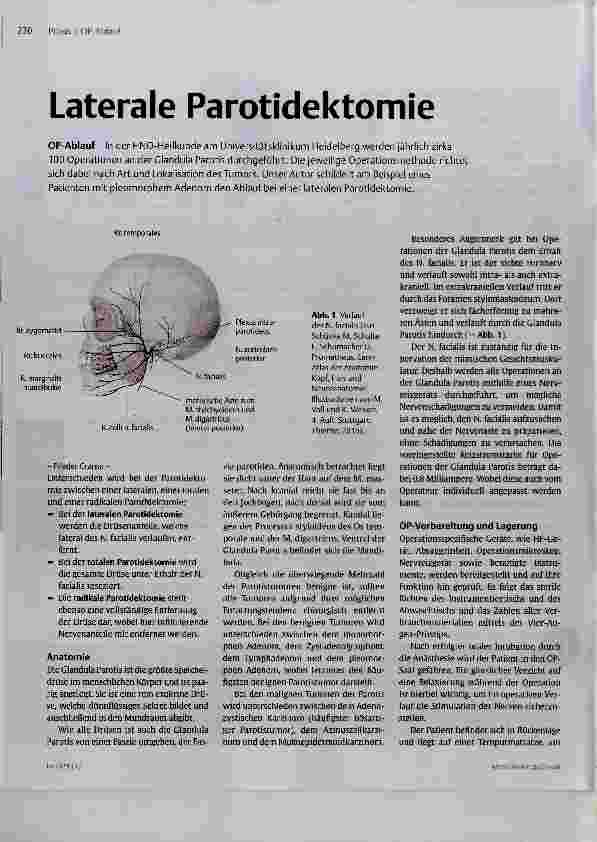 Vorschauseite 1: Laterale Parotidektomie