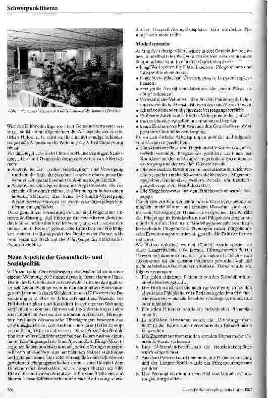 Vorschauseite 2: Die Versorgung und Hilfe für den älteren Menschen in Schweden
