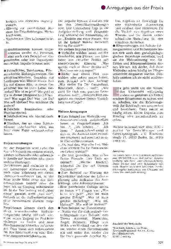 Vorschauseite 3: Anregungen der Gestaltpädagogik für die Krankenpfelgeausbildung