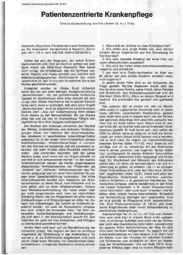 Vorschauseite 1: Patientenzentrierte Krankenpflege