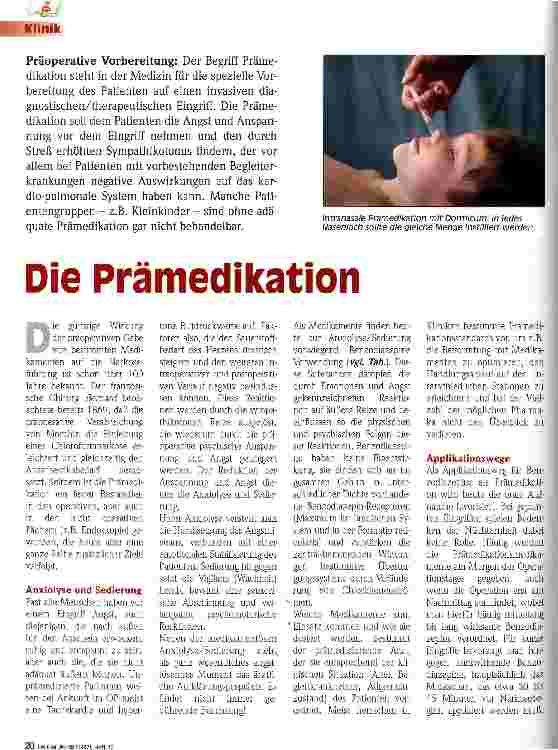 Vorschauseite 1: Die Prämedikation Präoperative Vorbereitung