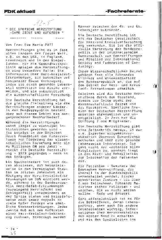 Vorschauseite 1: Die Deutsche Herzstiftung -ihre Ziele und Aufgaben -