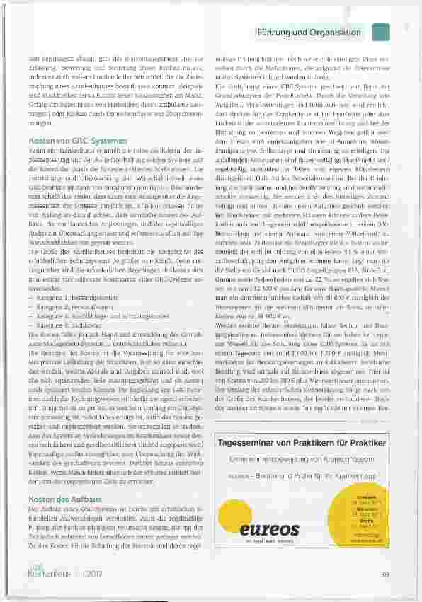 Vorschauseite 2: GRC-Systeme im Krankenhaus
