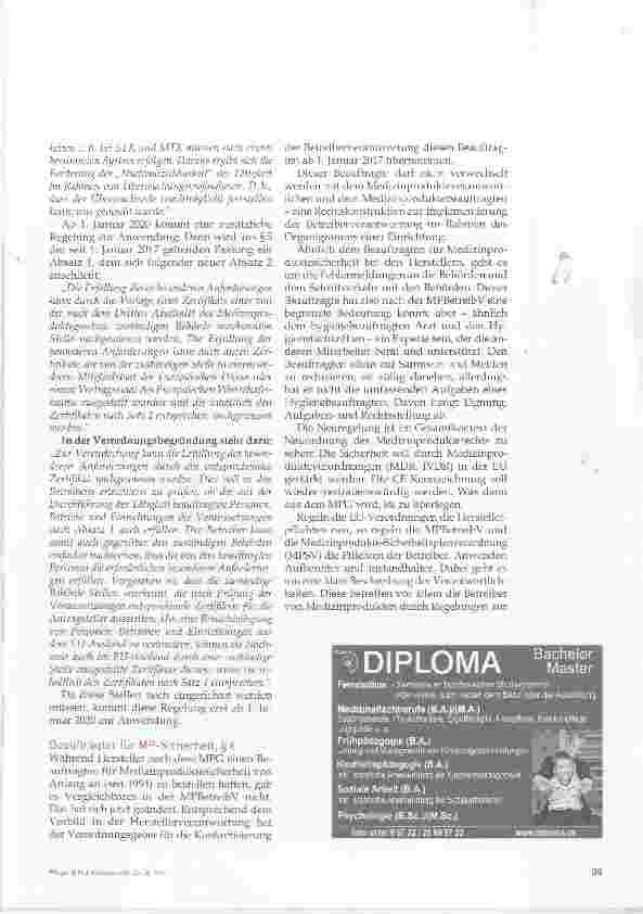 Vorschauseite 2: Die neue Medizinprodukte-Betreiberverordnung, Teil 3