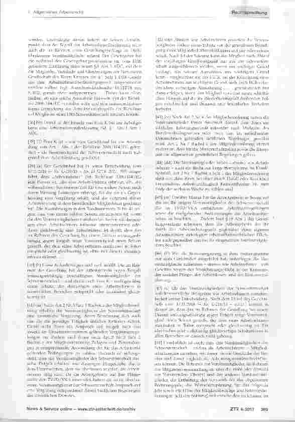 Vorschauseite 3: Allgemeines Arbeitsrecht Arbeitnehmerüberlassung bei Gestellung von Vereinsmitgliedern