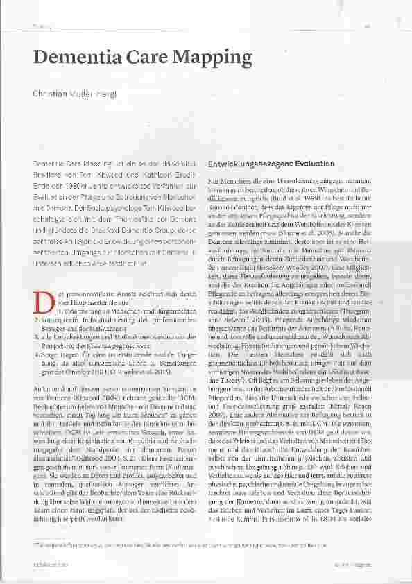 Vorschauseite 1: Dementia Care Mapping
