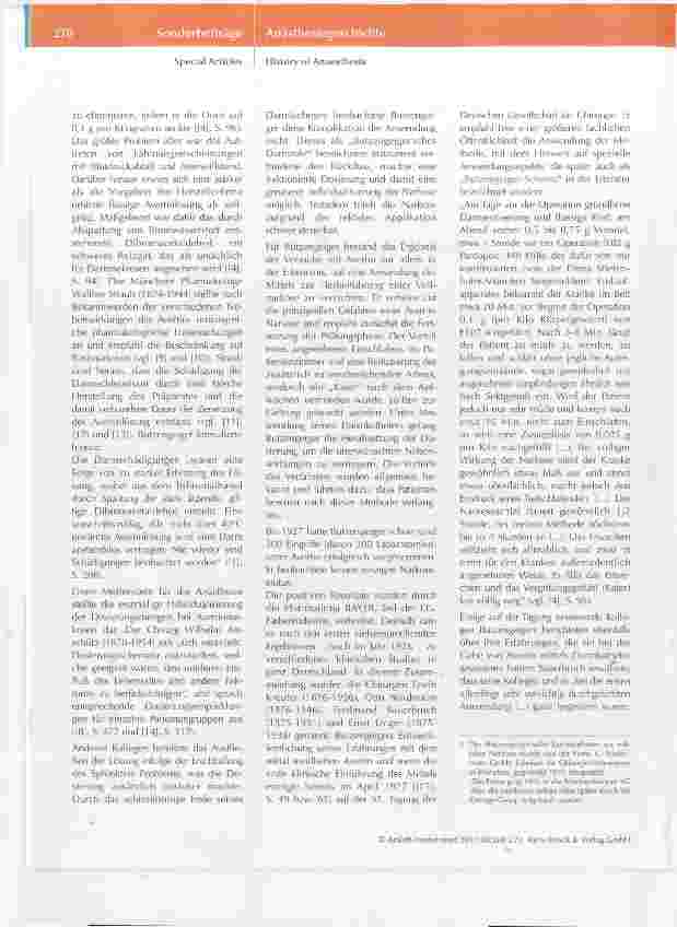 Vorschauseite 3: Zur Geschichte des 1927 eingeführten Narkotikums Avertin