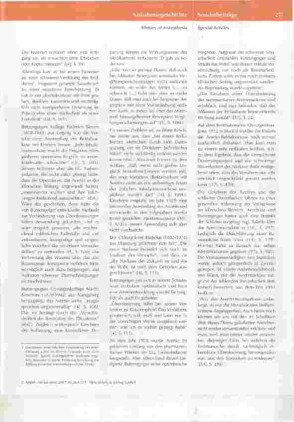 Vorschauseite 4: Zur Geschichte des 1927 eingeführten Narkotikums Avertin