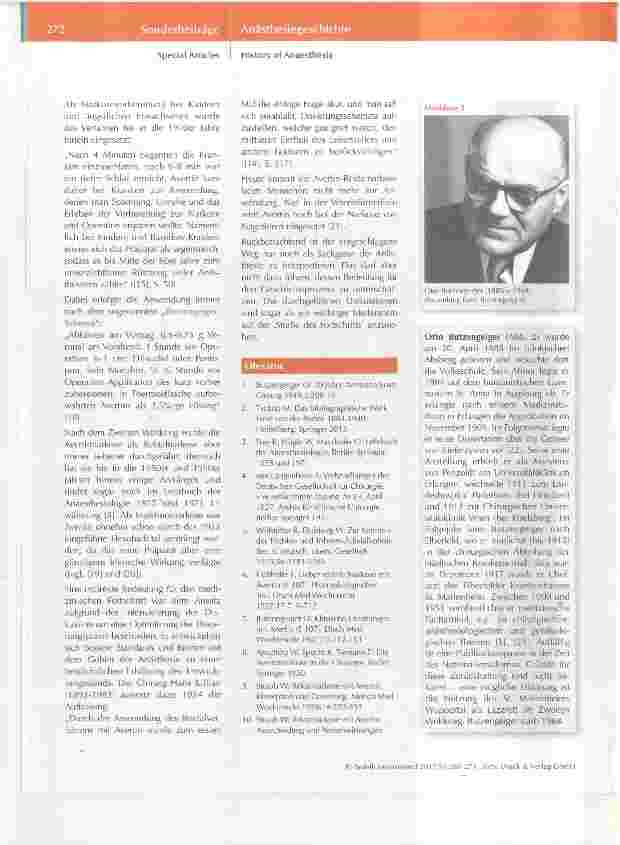 Vorschauseite 5: Zur Geschichte des 1927 eingeführten Narkotikums Avertin
