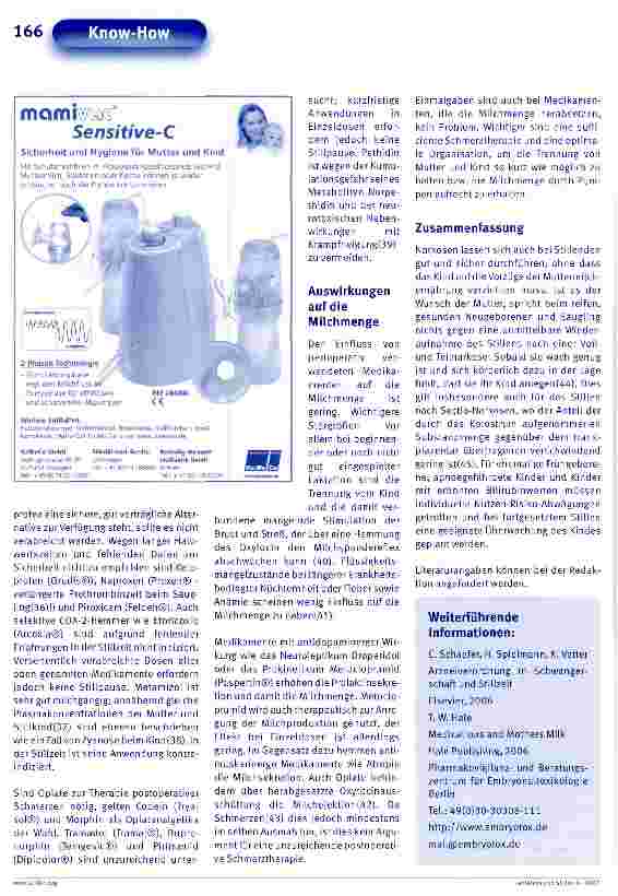 Vorschauseite 5: Anästhesie in der Stillzeit