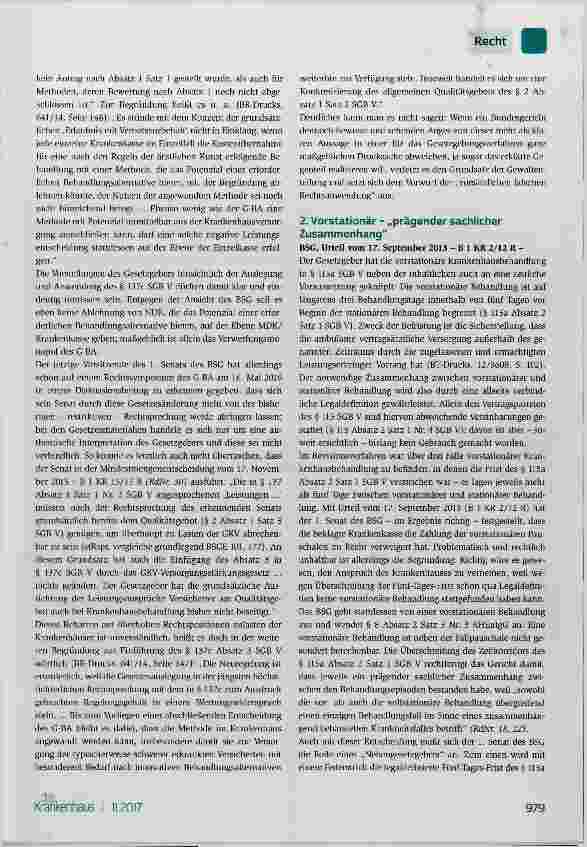 Vorschauseite 2: Quo vadis, 1. Senat des BSG?