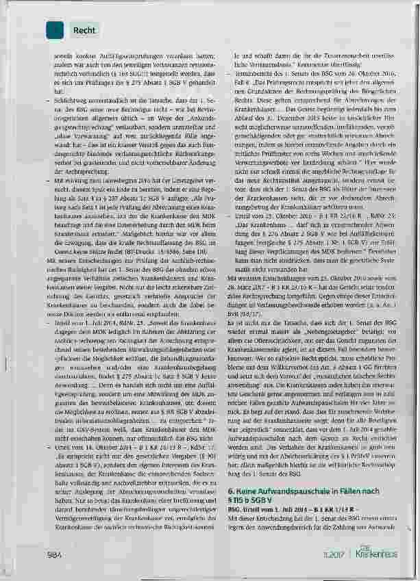 Vorschauseite 6: Quo vadis, 1. Senat des BSG?