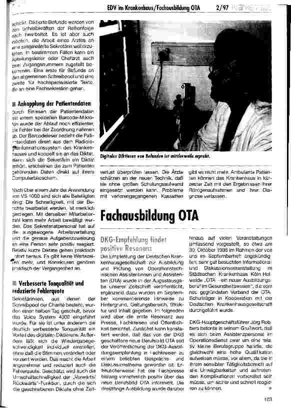 Vorschauseite 1: Fachausbildung OTA