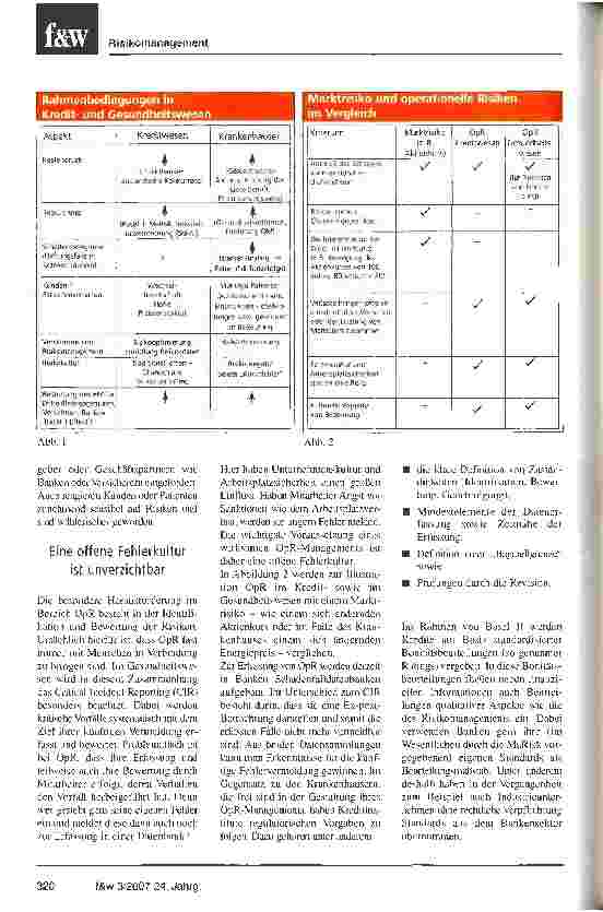 Vorschauseite 3: RisikomanagementWas die Krankenhäuser von den Banken lernen können