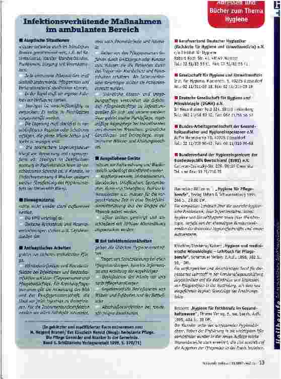 Vorschauseite 6: Infektions-Prävention in der ambulanten Pflege