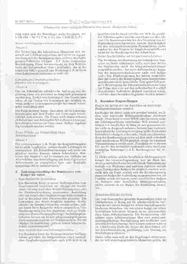 Vorschauseite 2: Erste rechtliche Hinweise zum neuen »Budget für Arbeit«
