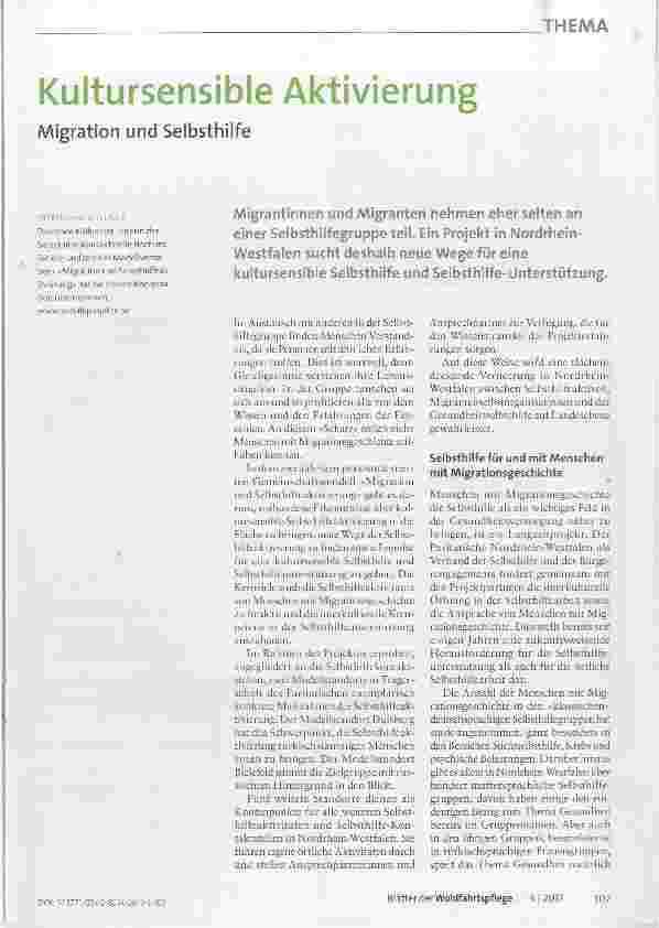 Vorschauseite 1: Kultursensible Aktivierung