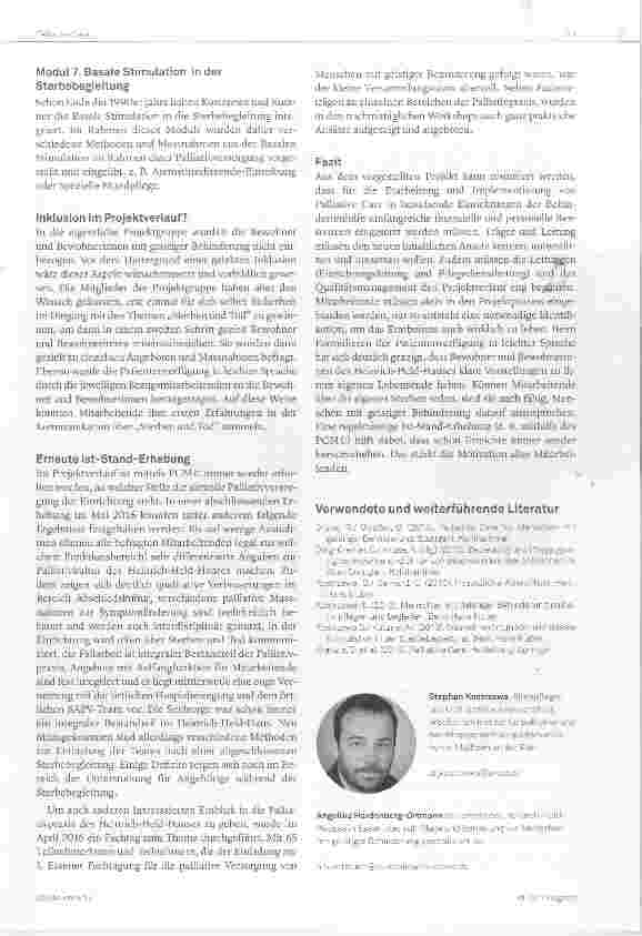 Vorschauseite 3: Auch alte Menschen mit geistiger Behinderung profitieren von Palliative Care